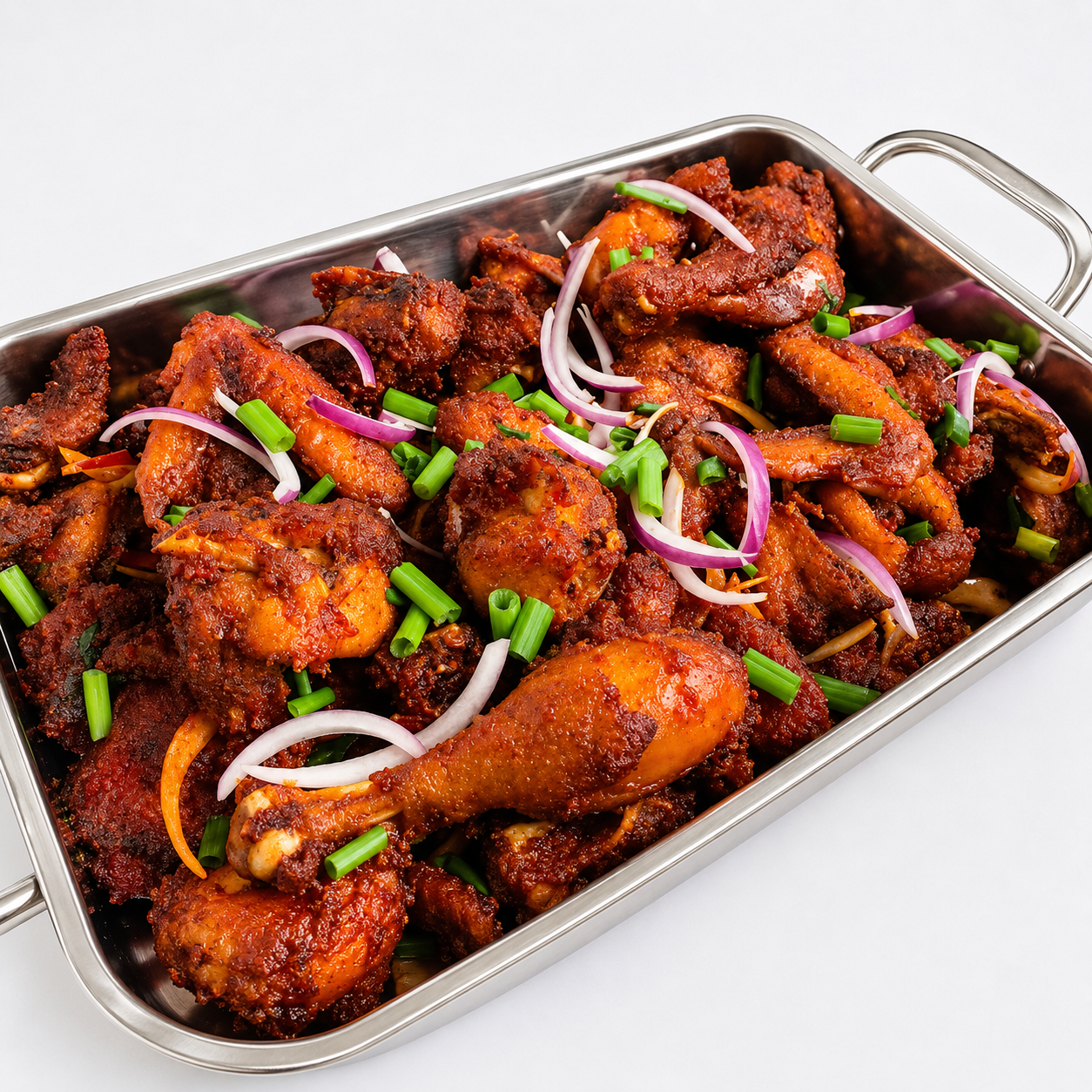 Asun-style chicken — Smoky grilled chicken with fresh onions and real heat