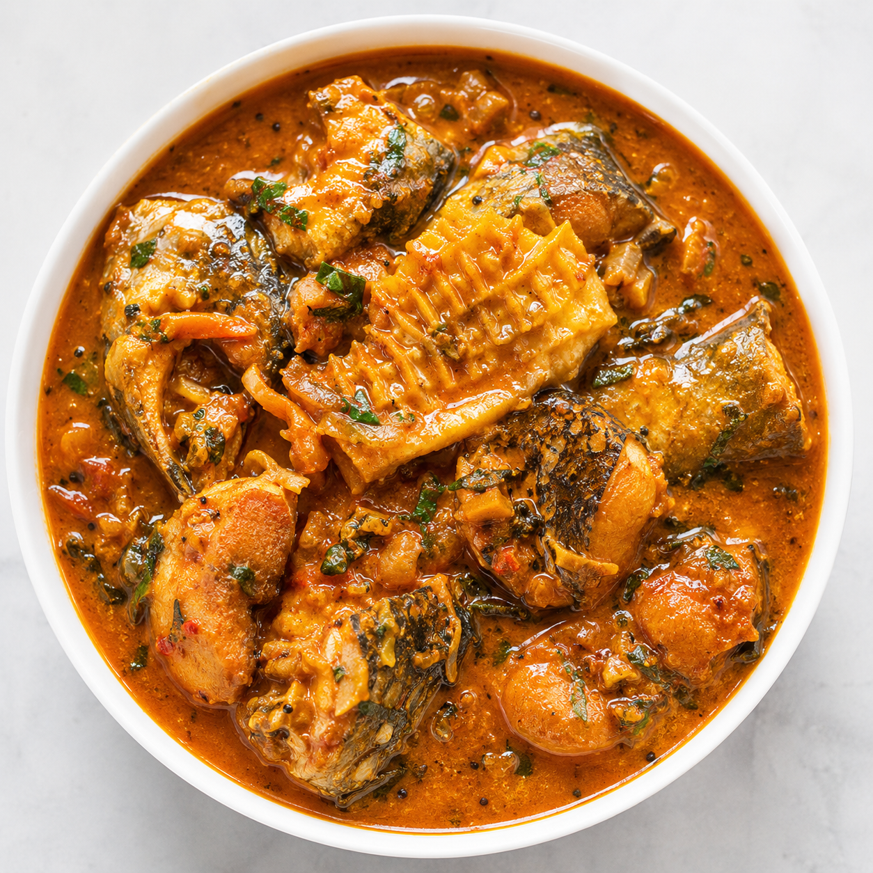 Ogbono soup — Rich, drawn soup made from ground ogbono seeds with assorted meat
